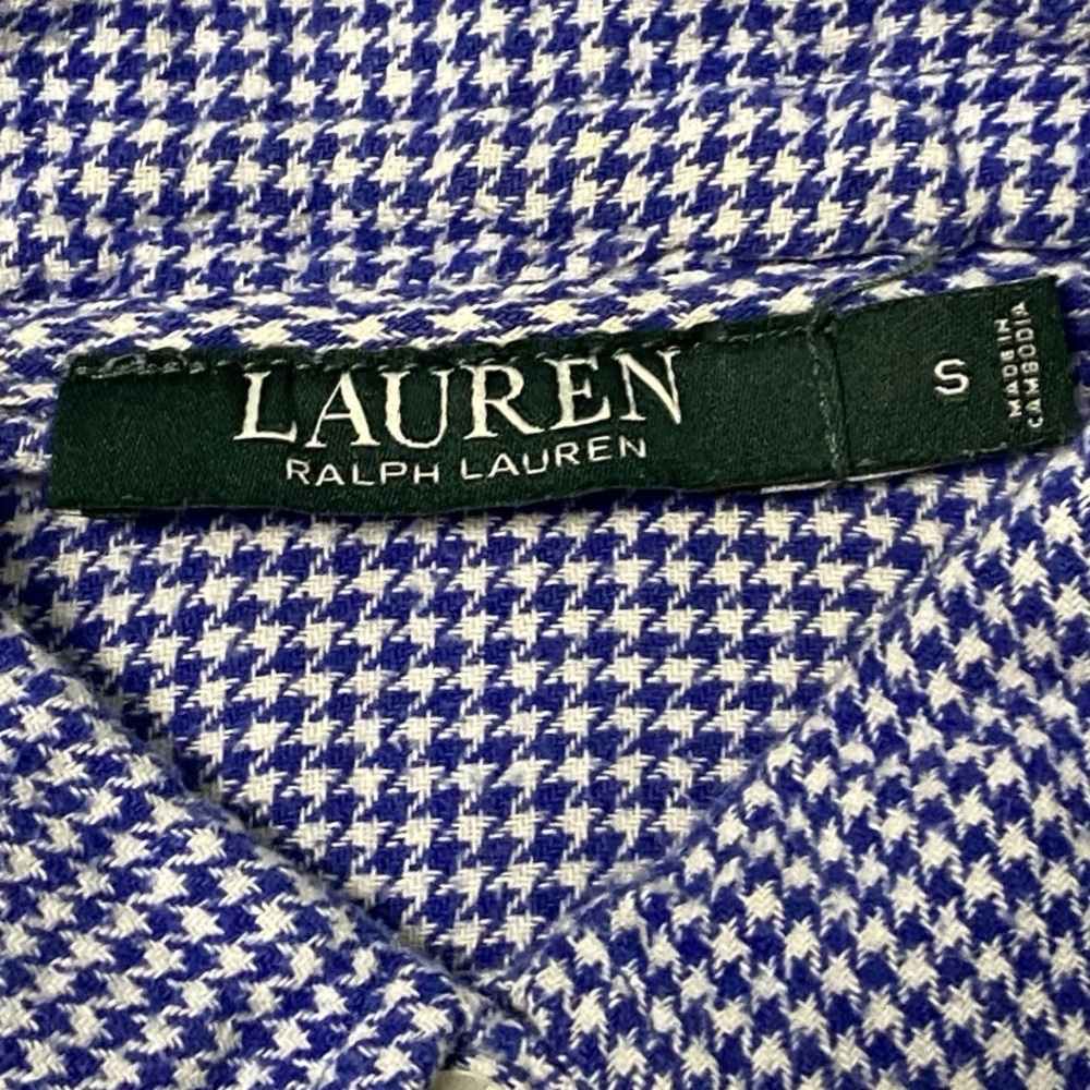 Ralph Lauren Classic Night Gown Sleep Shirt Womens S Blue White Pajama Dress - Picture 6 of 6